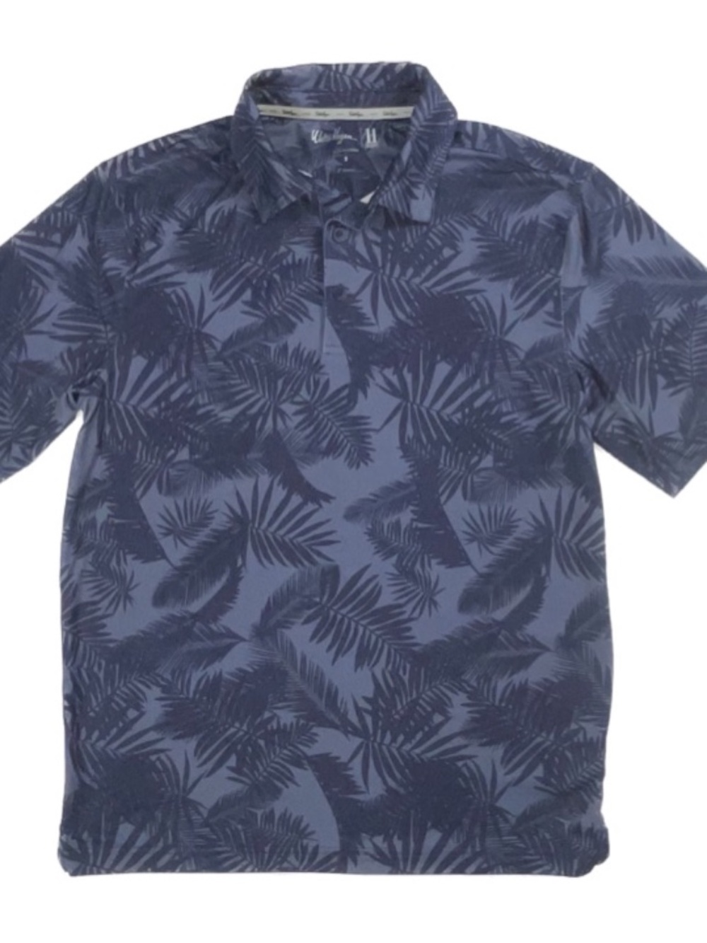 Walter Hagen Gold Hawaiian Short Sleeve Polo Shirt Size Small
